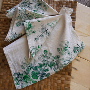 Leafy Tropica - Eco Stamped Dinner Napkins 4s
